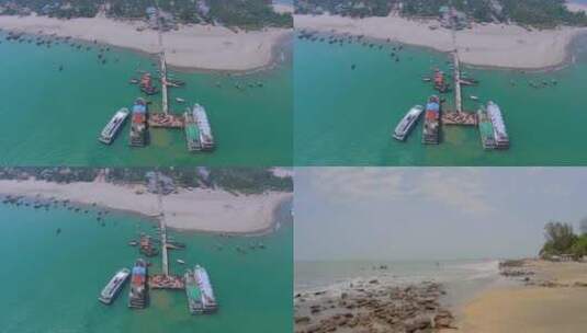 在海滩上的场景剪辑视频高清在线视频素材下载