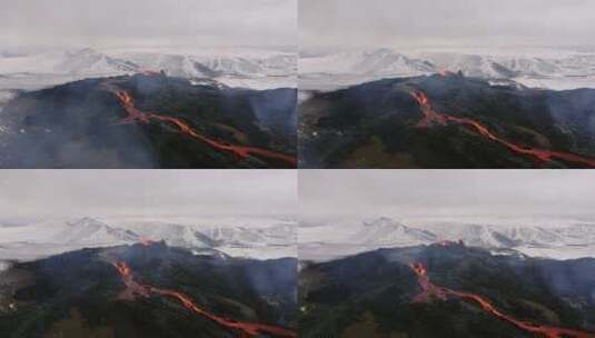 火山熔岩特写高清在线视频素材下载