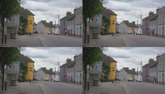 爱尔兰城市的街景高清在线视频素材下载