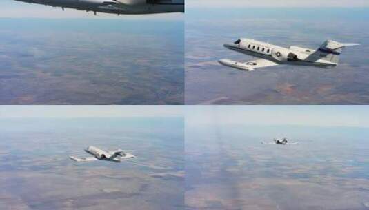 空中的军用飞机高清在线视频素材下载