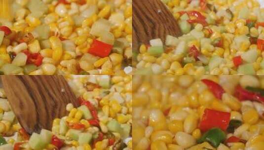 什锦玉米粒高清在线视频素材下载