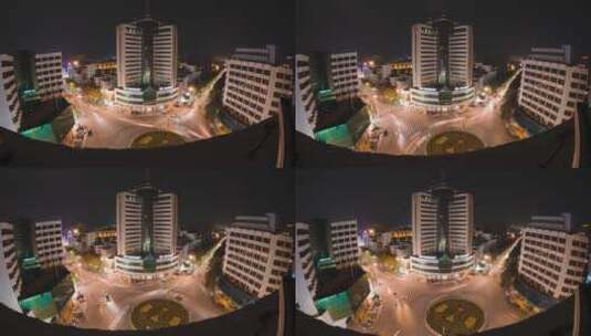 原创城市夜景移动延时罗定夜景延时4K高清在线视频素材下载