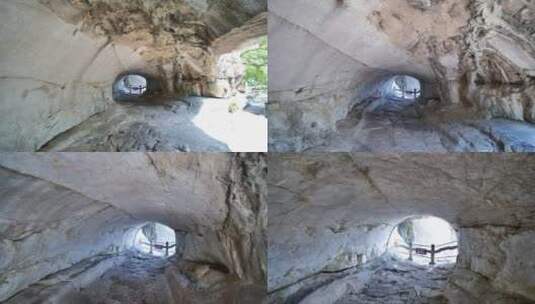 桂林象山穿过山洞高清在线视频素材下载
