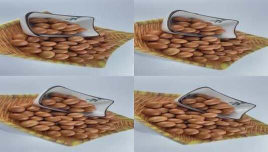 鱼皮花生转盘静物视频高清在线视频素材下载