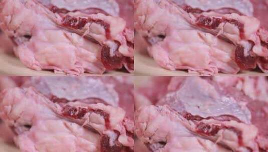 牛肉筋头巴脑肉头肉块高清在线视频素材下载