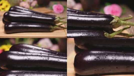 【镜头合集】紫色花青素茄子皮高清在线视频素材下载