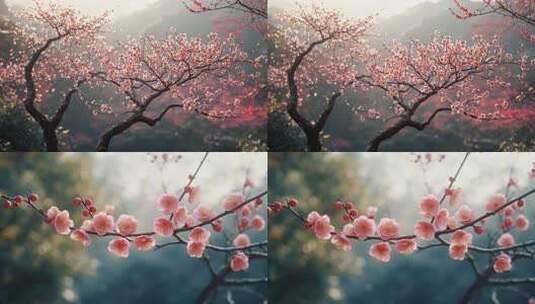 梅花 冬日梅花 雪中梅花高清在线视频素材下载