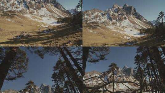 孔雀山冬景/进藏之路/雪景/red电影机up镜头高清在线视频素材下载