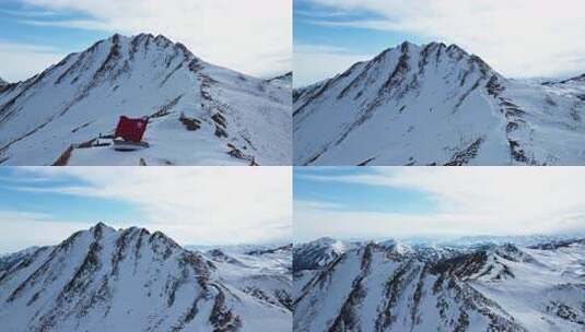 红军翻越的第一座雪山川西小金夹金山高清在线视频素材下载