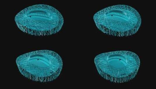 鸟巢国家体育场建筑高清在线视频素材下载