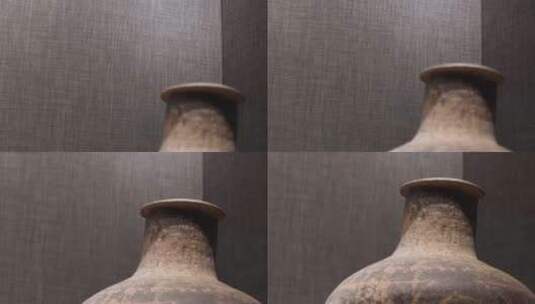 原始社会河姆渡人陶罐彩绘高清在线视频素材下载