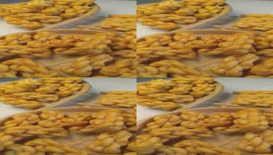 美食天津小麻花4K视频美食高清在线视频素材下载
