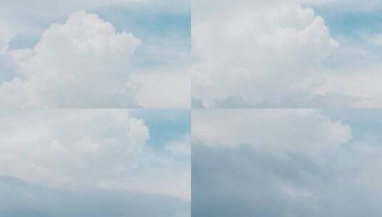 蓝天白云晴朗天气延时转场空镜头高清在线视频素材下载