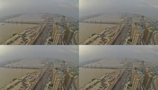 南昌城市景观朝阳大桥高清在线视频素材下载