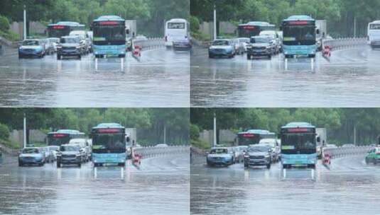 4K 下雨 雨天 车流 暴雨 马路高清在线视频素材下载