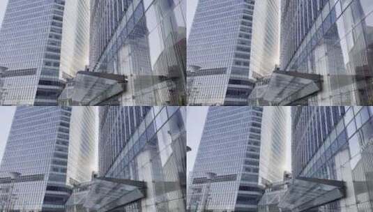 现代玻璃幕墙办公大楼高清在线视频素材下载
