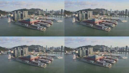 深圳蛇口 蛇口邮轮中心  游艇 船 船舶高清在线视频素材下载