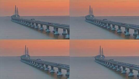 航拍上海长江大桥高清在线视频素材下载