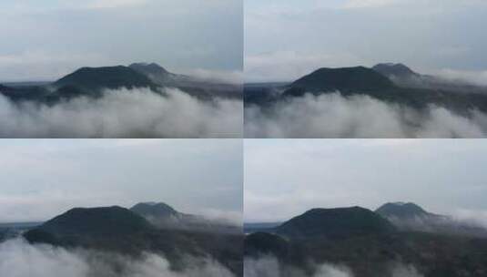 云雾中的火山高清在线视频素材下载