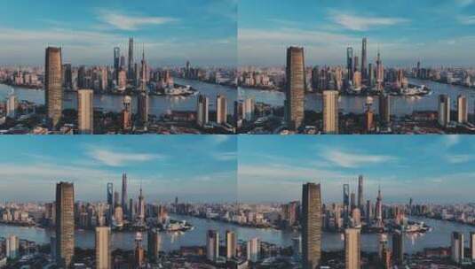 上海天际线4K航拍高清在线视频素材下载