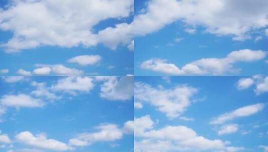 蓝天白云延时晴朗天空云朵飘动晴空好天气高清在线视频素材下载