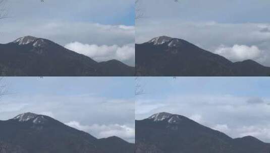蓝天白云下的山头高清在线视频素材下载