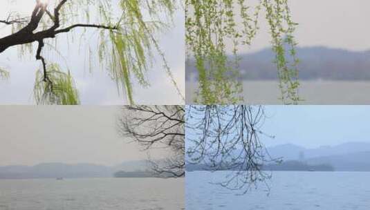 杭州西湖春天空镜合集高清在线视频素材下载