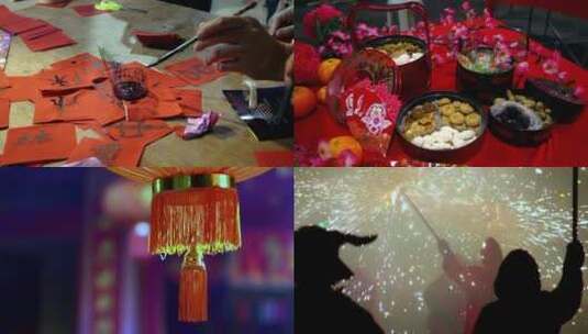 春节新年过年年味气氛超长合集高清在线视频素材下载