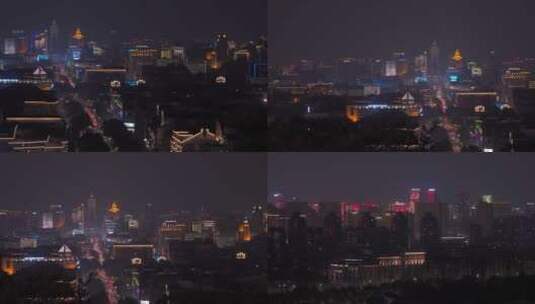 从城隍阁景区上看杭州夜景高清在线视频素材下载