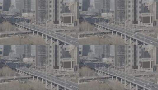 北京国贸车流  北京冬天高清在线视频素材下载