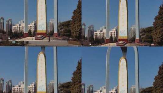 东北解放纪念碑高清在线视频素材下载