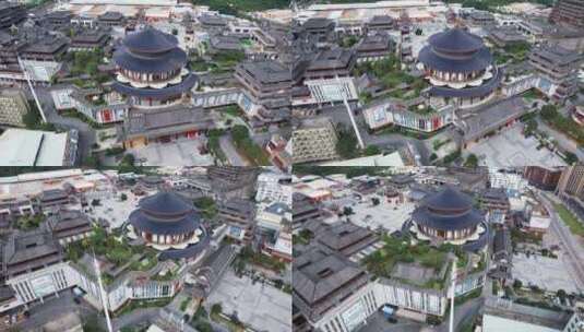 4K广东中山红博城红木家具城航拍视频高清在线视频素材下载