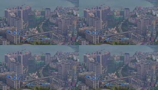 长江三峡沿岸城市风光高清在线视频素材下载