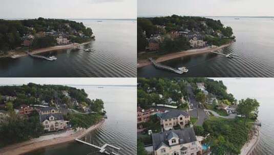 Waterside Mansion Perth Amboy NJ水道、船只和地点高清在线视频素材下载