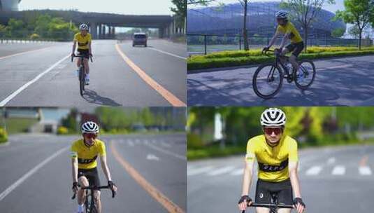 活力运动 骑车 骑自行车 运动高清在线视频素材下载