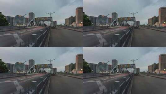 【8k素材】海珠桥大范围延时高清在线视频素材下载