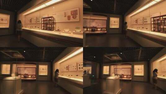 深圳博物馆陶瓷展-古代陶瓷陶器瓷器高清在线视频素材下载