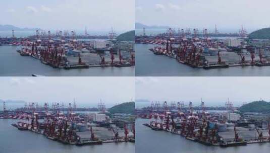 集装箱港口高清在线视频素材下载