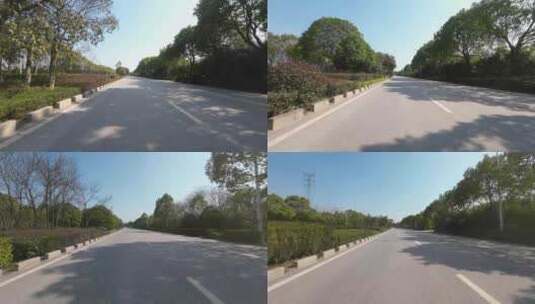 开车驾驶在农村道路第一视角高清在线视频素材下载