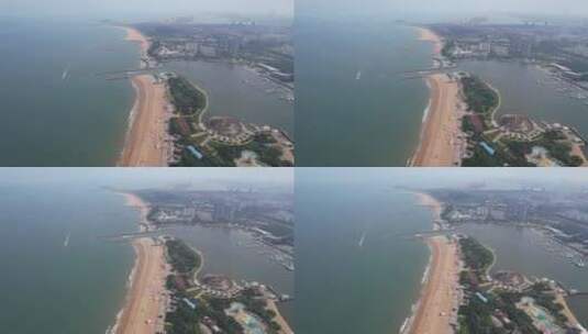 海边沙滩大海海洋风景航拍高清在线视频素材下载
