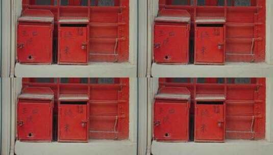 上海弄堂红色信箱高清在线视频素材下载