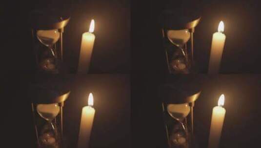 【原创】蜡烛和沙漏高清在线视频素材下载