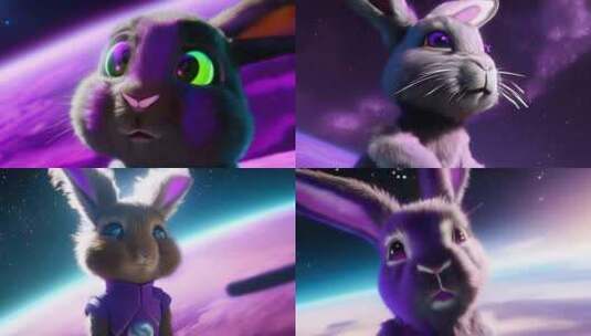 兔星人 兔子宇宙高清在线视频素材下载