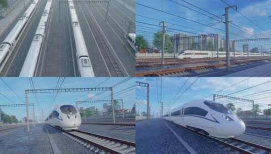 和谐号 中国速度 高铁高清在线视频素材下载
