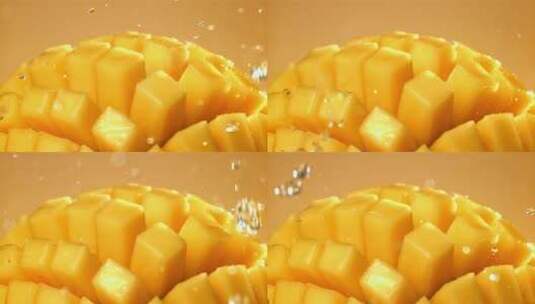 芒果果肉 唯美芒果高清在线视频素材下载