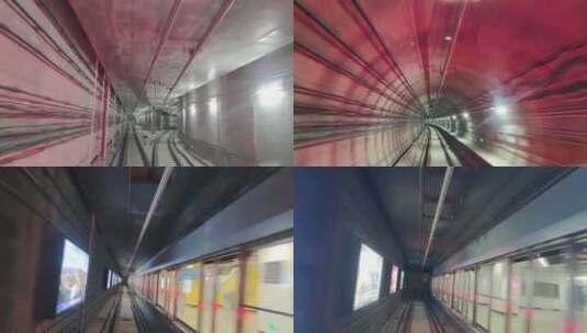 唯美城市地铁开车第一视角高清在线视频素材下载