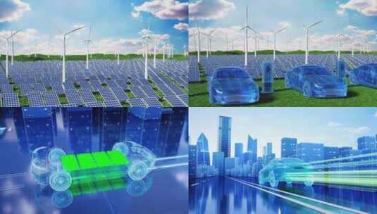 合集电动汽车充电新能源风车太阳能高清在线视频素材下载