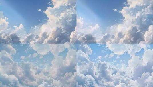 蓝天白云4K风景高清在线视频素材下载