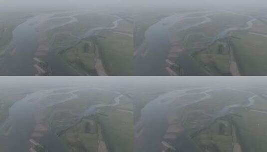 中国江河母亲河黄河生态湿地环境高清在线视频素材下载