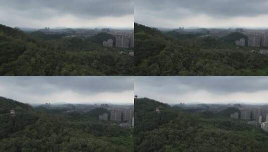 大雨将至的东莞黄旗山航拍高清在线视频素材下载